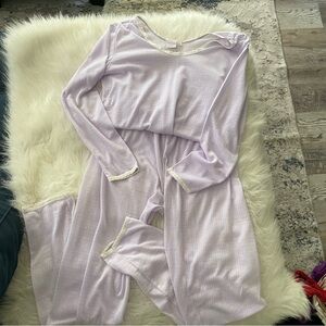 Patagonia capilene lavender Purple Pajama Nightgown set Soft Fabric large